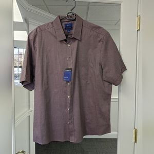Men's Apt 9 short sleeve untucked style button-down shirt, size XL